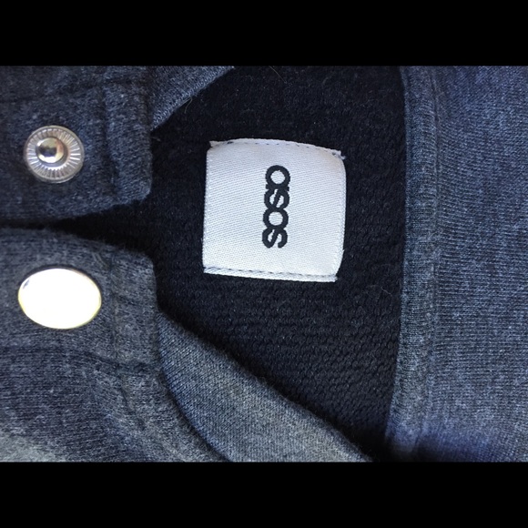 ASOS Snap Bottom Down Gray Men’s Sweater Size M - Picture 5 of 6